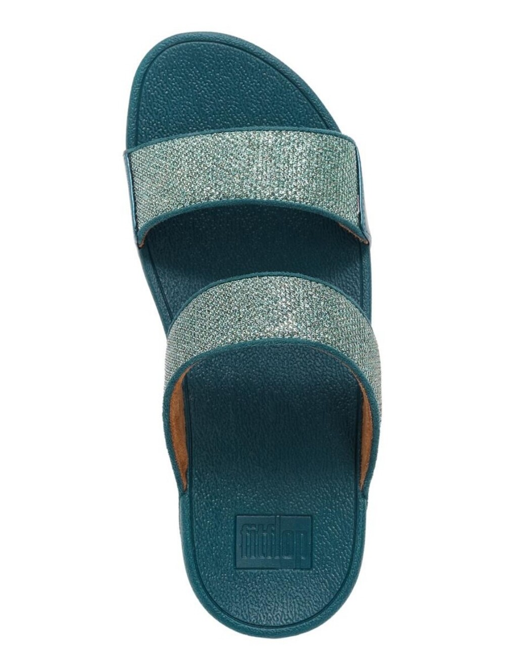 Fitflop Women’s Deep Ocean Green Dual-Strap Slide Sandals